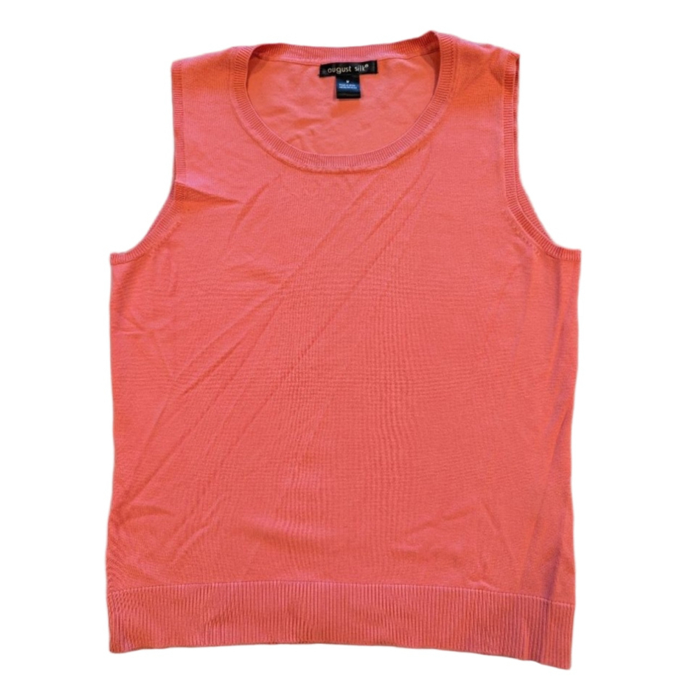 Women's August Silk Coral Tank Top M Business Minimalist